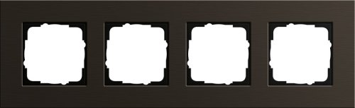 Рамка универсальная Gira Esprit 4-м. коричневый алюминий картинка